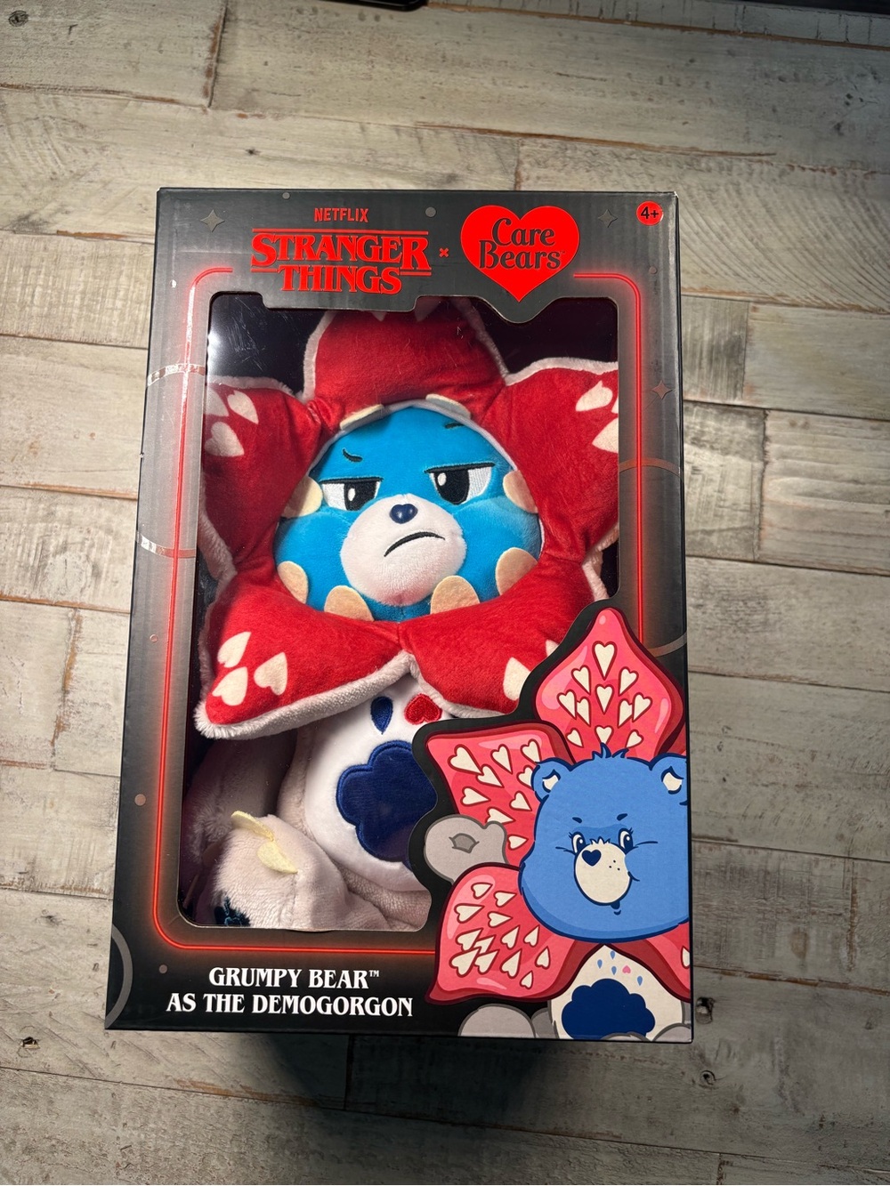 New! Care Bears × Stranger Things - Grumpy Bear as the Demogorgon, 12 Inch Plush